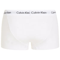 3-Pack Low-Rise Cotton Stretch Boxer Trunks, White-Calvin Klein-UNDERU