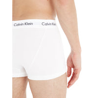 3-Pack Low-Rise Cotton Stretch Boxer Trunks, White-Calvin Klein-UNDERU