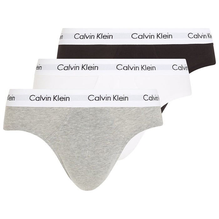 Cotton Stretch 3-Pack Briefs Black/White/Grey-Calvin Klein-UNDERU