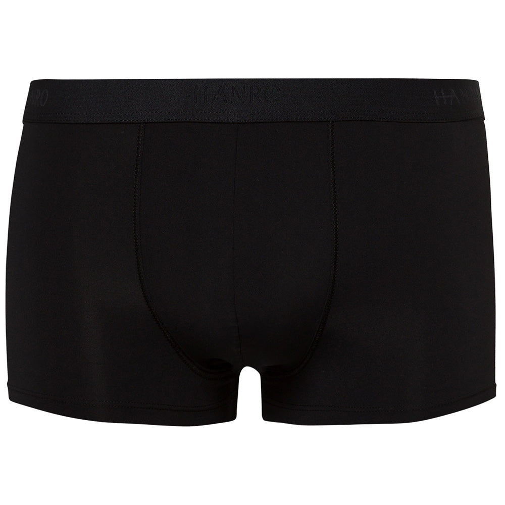 Micro Touch Boxer Trunk, Black-Hanro-UNDERU