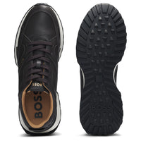 BOSS mens running trainers in dark grey