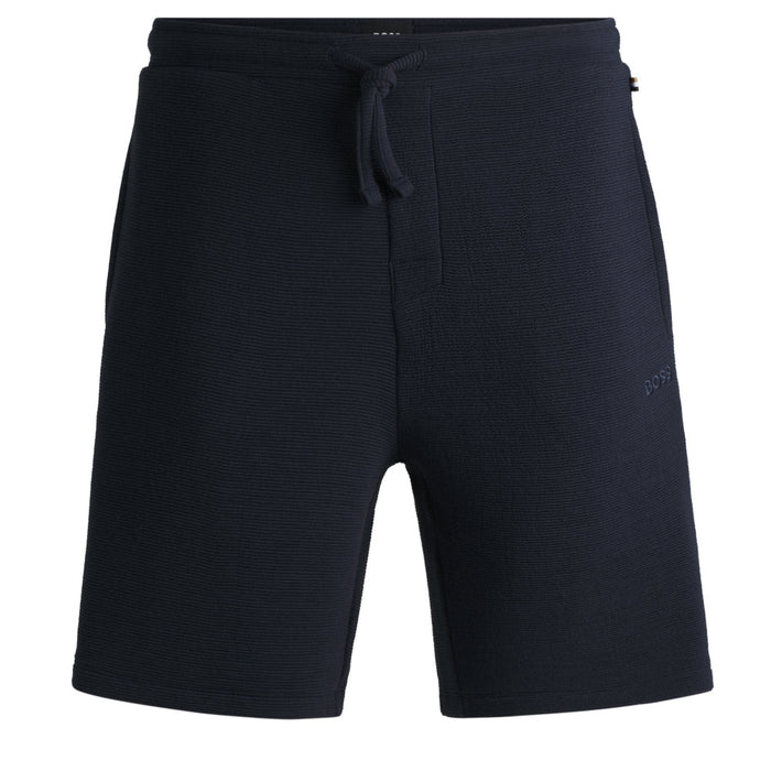 Logo-embroidered Rib Shorts, Dark Blue