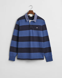 Striped Chambray Heavy Rugger, Rich Blue