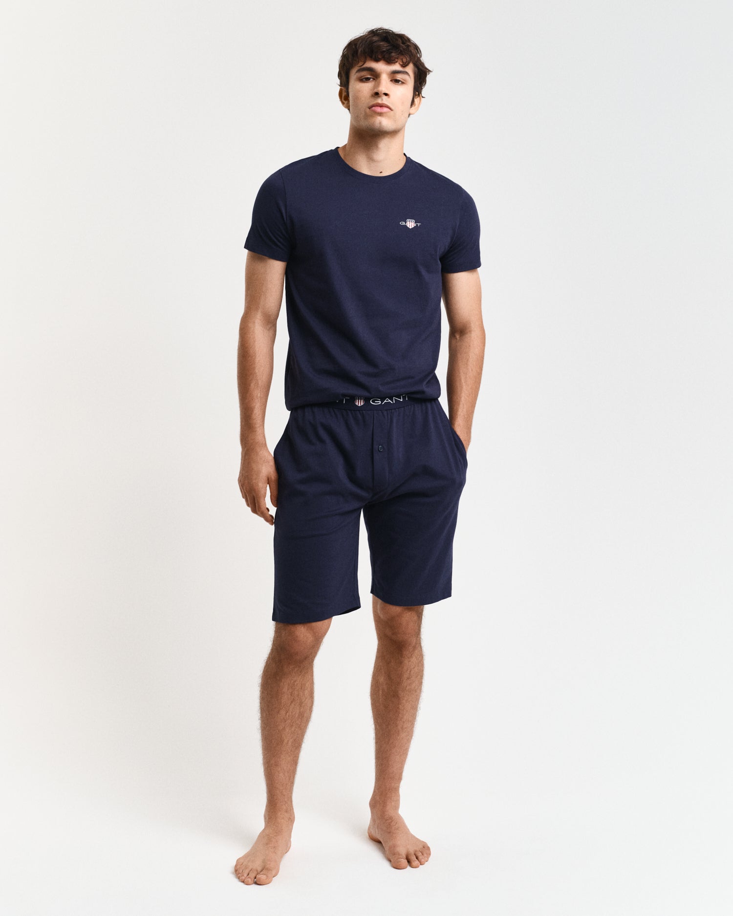 T-Shirt & Shorts Pyjama Set, Evening Blue