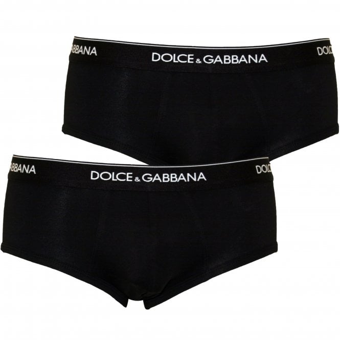 Dolce & Gabbana 2-Pack Day-by-Day Brando Briefs, Black
