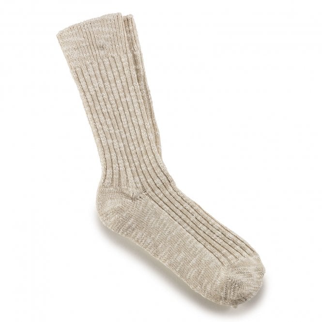 Cotton Slub Socks, Beige/White-Birkenstock-UNDERU