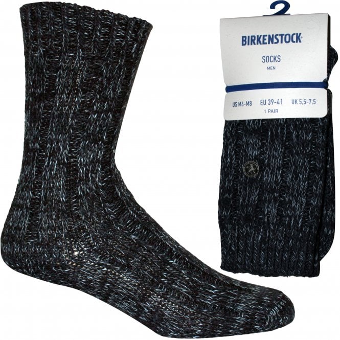 Cotton Twist Boot Socks, Denim Blue Melange-Birkenstock-UNDERU