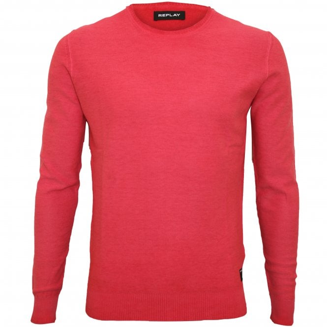 Lightweight Crew-Neck Jumper, Poppy Red-Replay-UNDERU