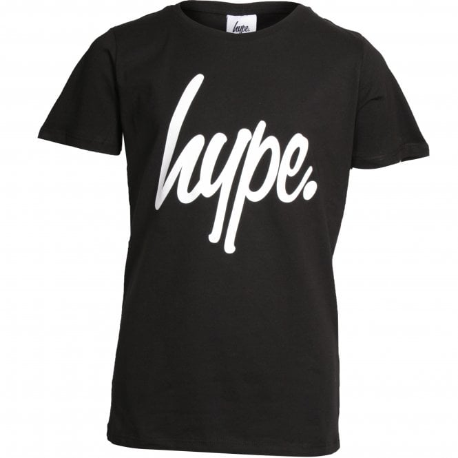 Hype-Boys Script Crew-Neck T-Shirt, Black-UNDERU