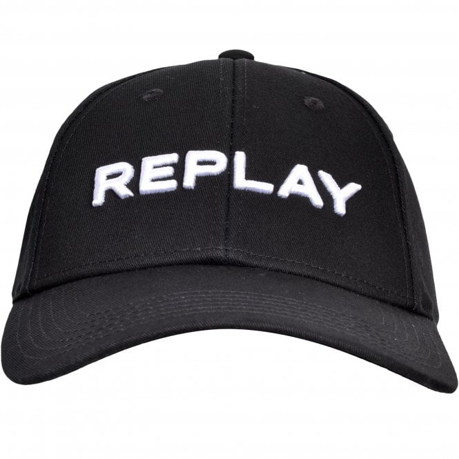 Classic Logo Baseball Cap, Black-Replay-UNDERU