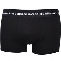 Milan Love Quote Boxer Trunk, Black-MSGM-UNDERU