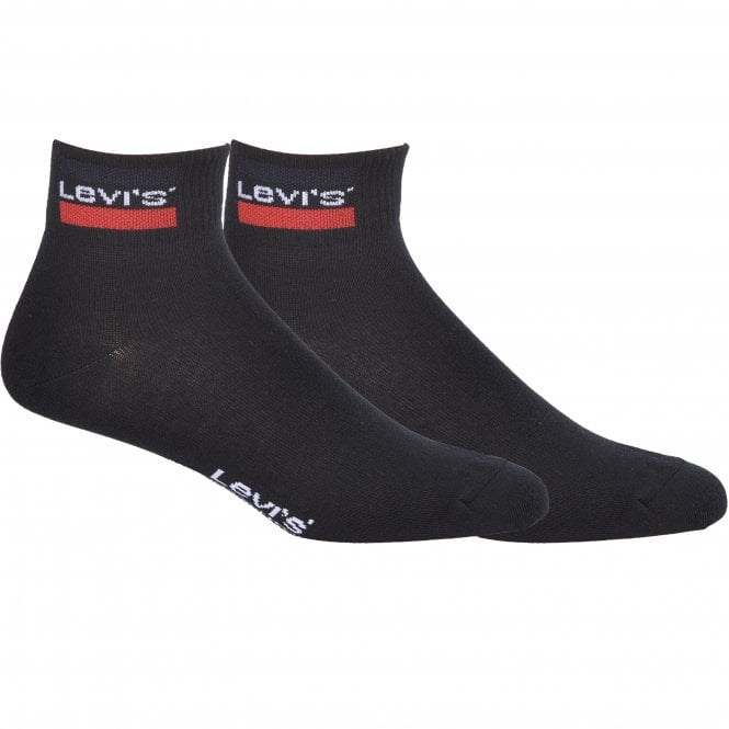 2-Pack Sportswear Logo Mid-Cut Socks, Black-Levi's-UNDERU