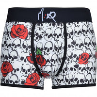 Skulls & Roses Boxer Trunk, White/multi-M:R Underwear-UNDERU