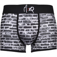 Monochrome Bricks Boxer Trunk, Black/white-M:R Underwear-UNDERU