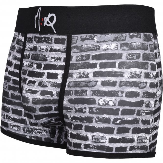 Monochrome Bricks Boxer Trunk, Black/white-M:R Underwear-UNDERU