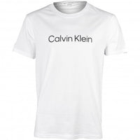 Logo Relaxed Crew-Neck T-Shirt, White-Calvin Klein-UNDERU