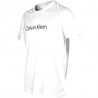 Logo Relaxed Crew-Neck T-Shirt, White-Calvin Klein-UNDERU