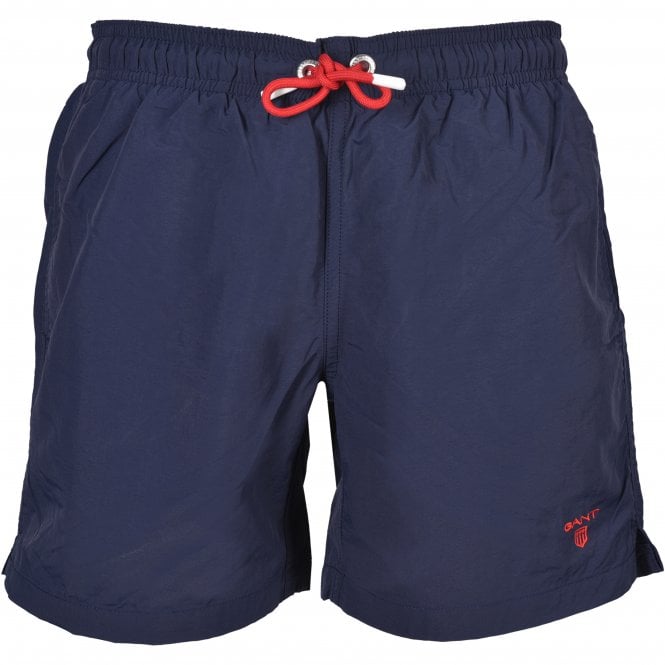 Classic Boys Swim Shorts, Navy-GANT-UNDERU