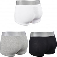 3-Pack Steel Boxer Trunks, Black/White/Grey-Calvin Klein-UNDERU