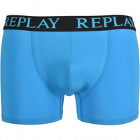 2-Pack Contrast Waistband Boxer Trunks, Black/Blue-Replay-UNDERU