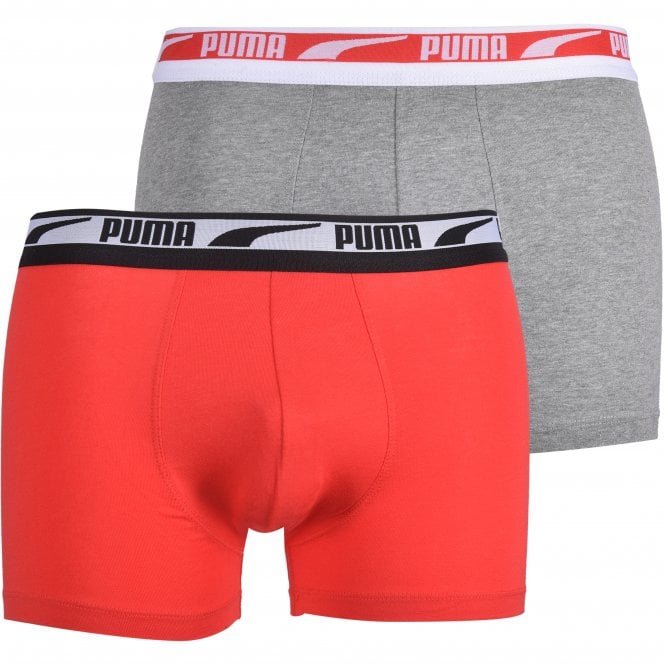 2-Pack Multi Logo Waistband Boxer Briefs, Grey/Red-Puma-UNDERU