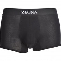 Stretch Cotton Boxer Trunk, Black-Ermenegildo Zegna-UNDERU