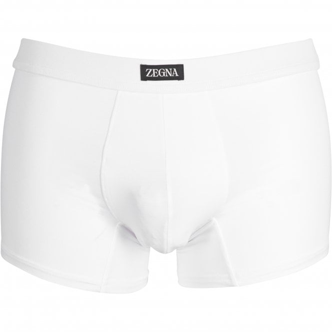 Stretch Modal Boxer Trunk, White-Ermenegildo Zegna-UNDERU