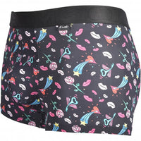 HOM-Amour Print Boxer Trunk, Black-UNDERU