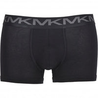 Michael Kors-3-Pack AOP & Solid Boxer Trunks, Black/Grey-UNDERU