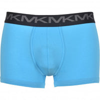 Michael Kors-3-Pack AOP & Solid Boxer Trunks, Black/Turquoise-UNDERU