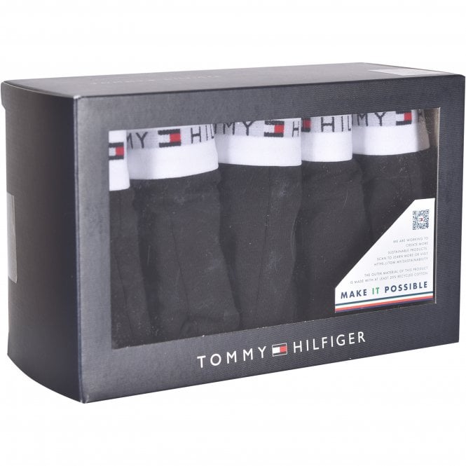 Tommy Hilfiger-5-Pack Signature Cotton Briefs, Black-UNDERU