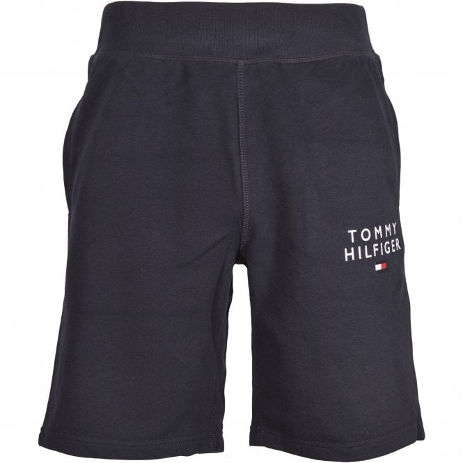 Tommy Hilfiger-Embroidered Logo Tracksuit Shorts, Navy-UNDERU