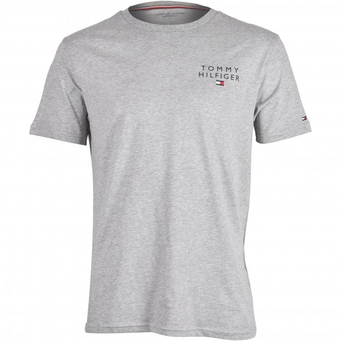 Tommy Hilfiger-Classic Logo T-Shirt, Light Grey Heather-UNDERU