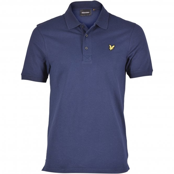 Classic Pique Polo Shirt, Navy-Lyle & Scott-UNDERU