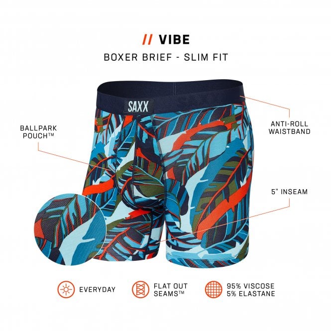 Vibe Boxer Brief - Blue Pop Jungle