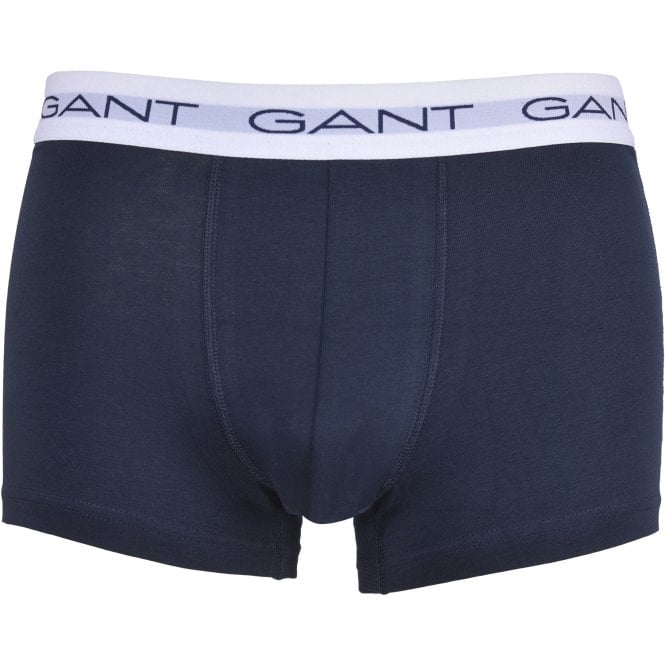 GANT-5-Pack Contrast Waistband Boxer Trunks, Navy/Blue/White/Red-UNDERU