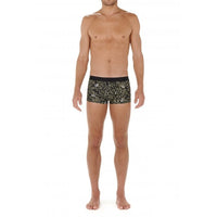 HOM-Ted Koalas In Trees Print Boxer Trunk, Black-UNDERU