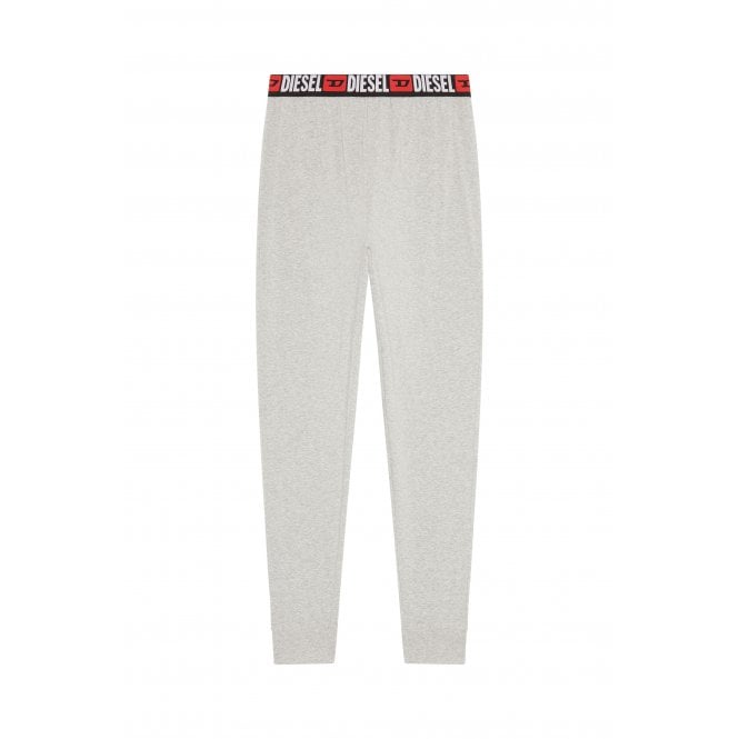 Diesel-Jeans Logo Cuffed Jogging Bottoms, Grey Melange-UNDERU